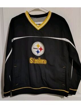 Pittsburgh Steelers Shirt Size XL 14-16 NFL Team Apparel Football Pullover Wind